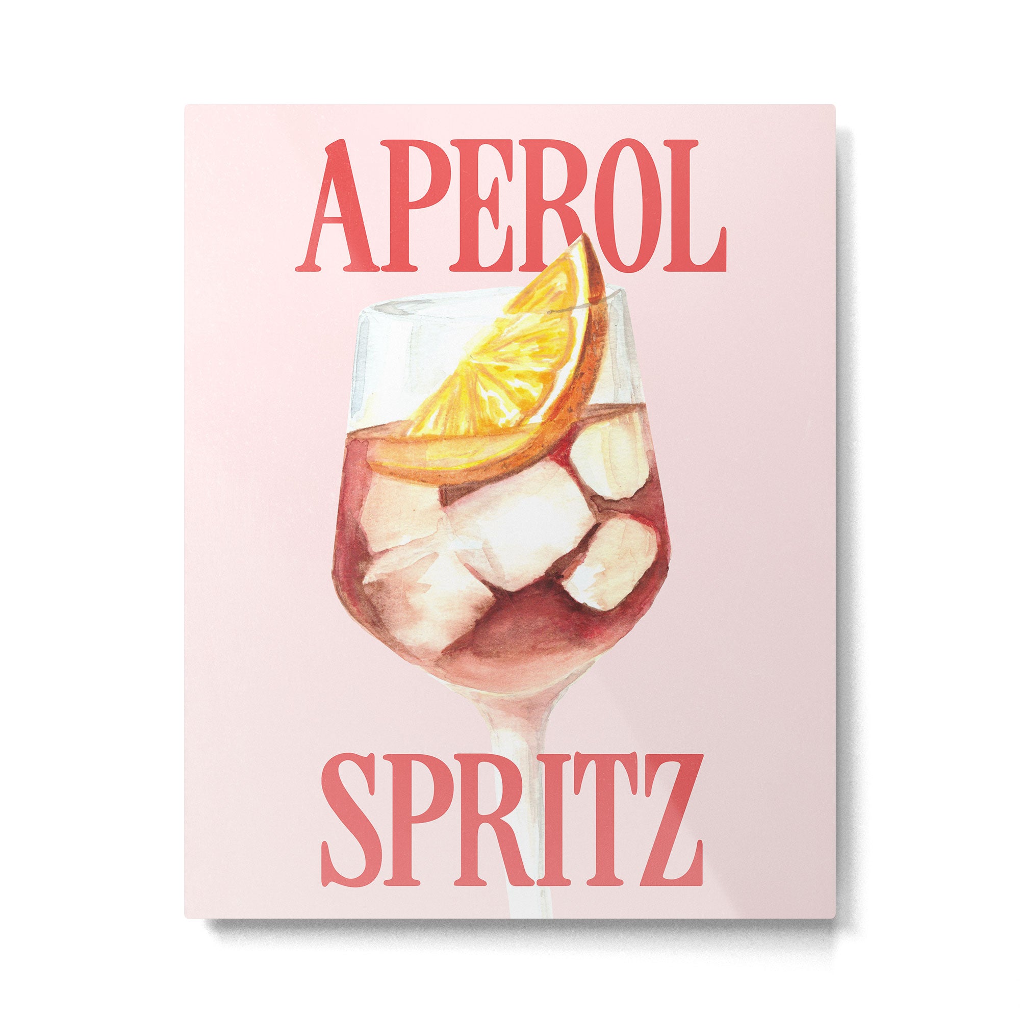 Aperol Spritz: Retro Classic Cocktail 01 Metal Print Gallery Image 4