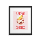 Aperol Spritz: Retro Classic Cocktail 01 Framed Art Print Gallery Image 5