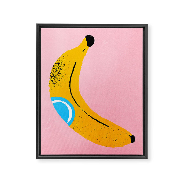 Banana Pop Art Framed Canvas Print Gallery Image 1