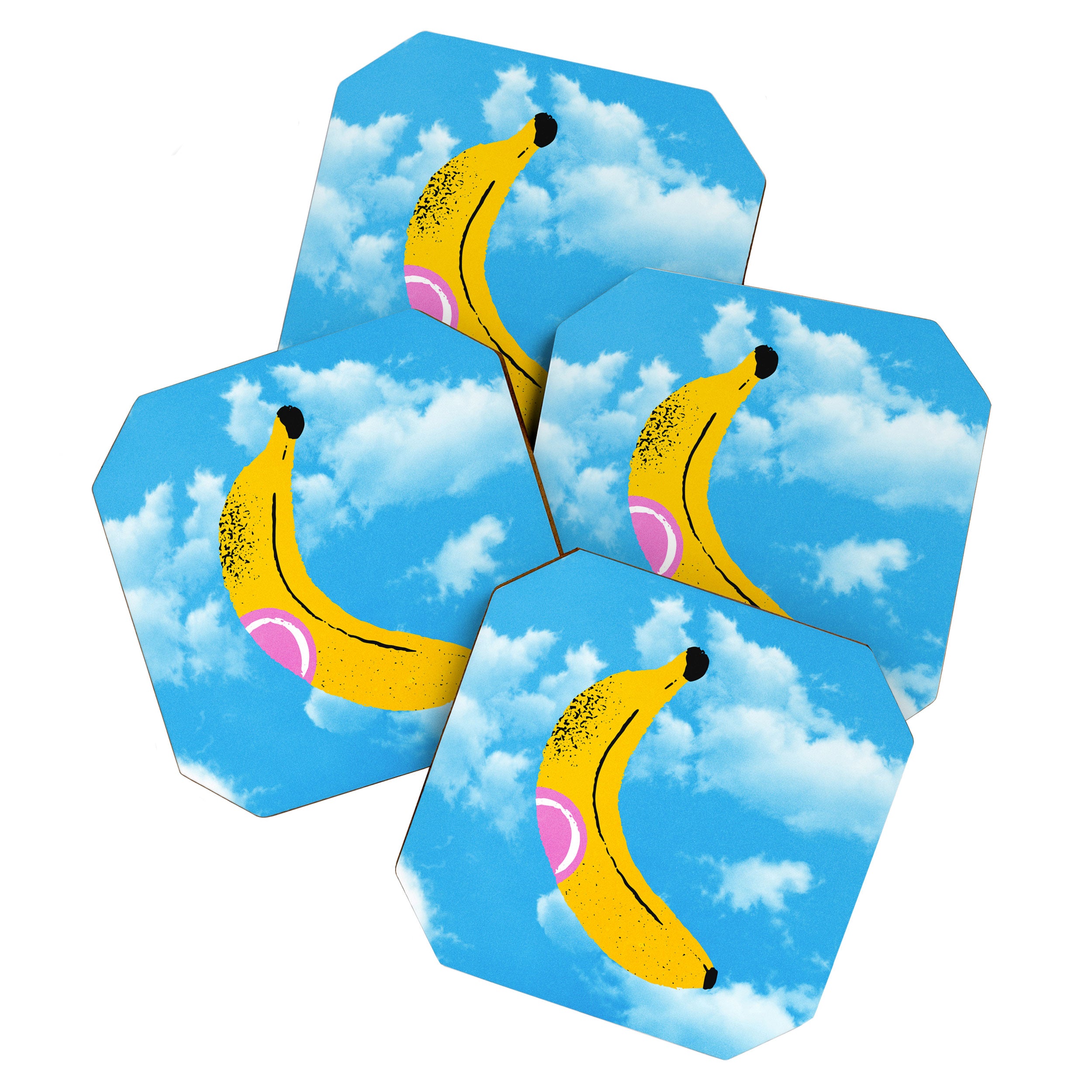 Banana Pop Art: Sky Edition Coaster Gallery Image 1