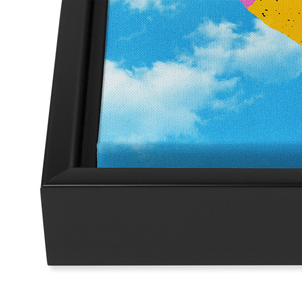 Banana Pop Art: Sky Edition Framed Canvas Print Gallery Image 3