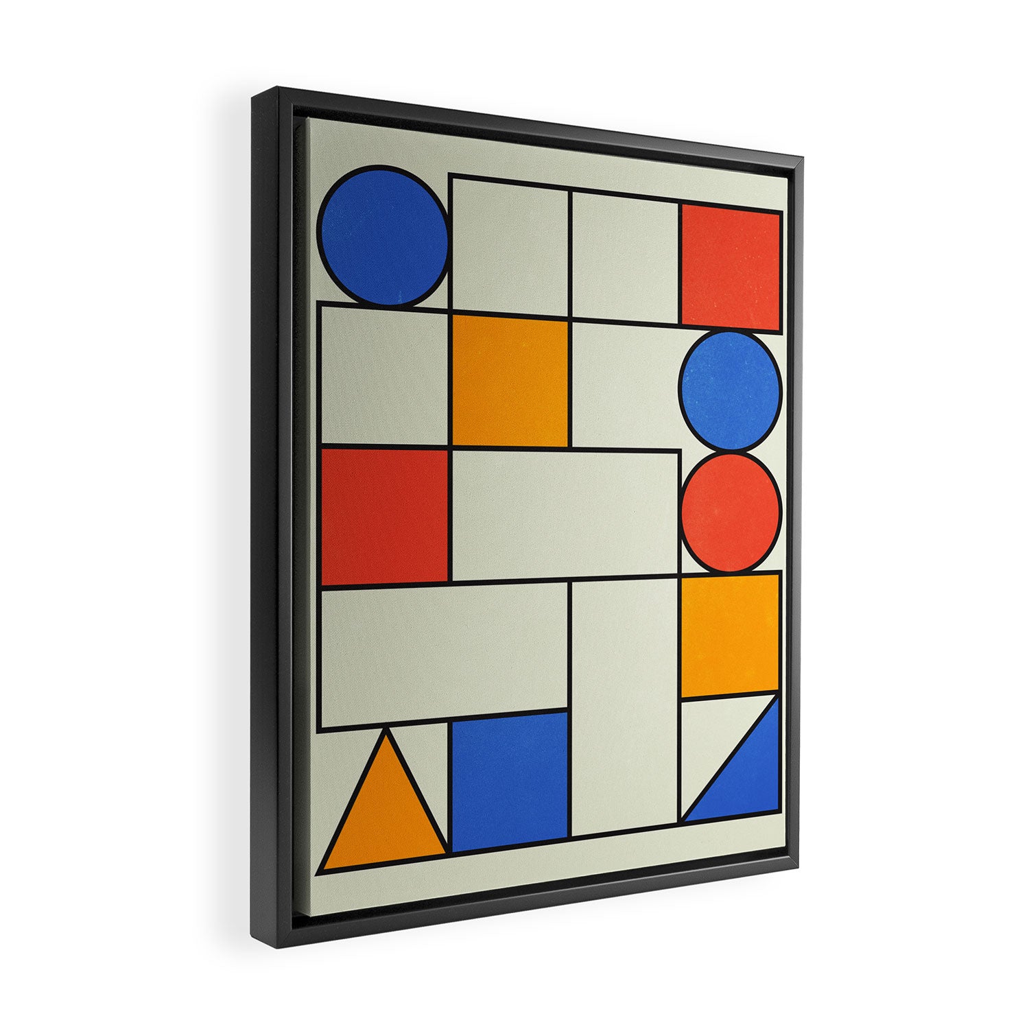 Bauhaus Blocks 02 Framed Canvas Print Gallery Image 2