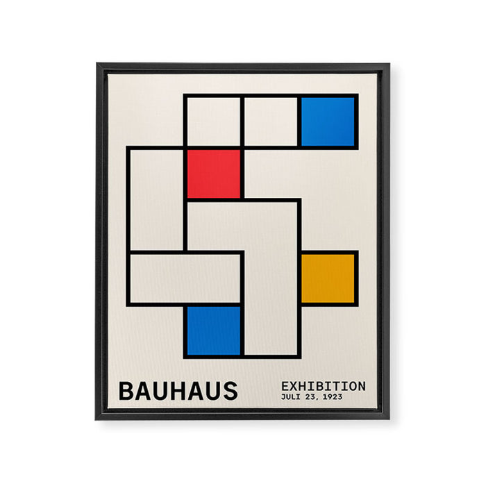 Bauhaus Blocks Framed Canvas Print Gallery Image 1