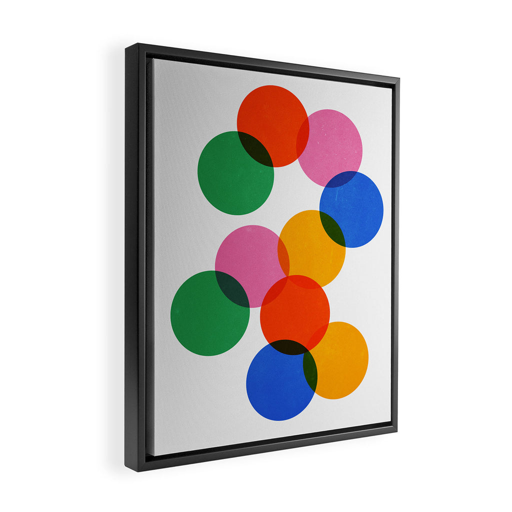 Bauhaus Circle Study Framed Canvas Print Gallery Image 2