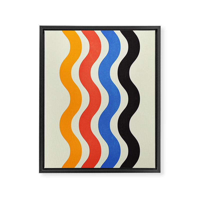 Bauhaus Waves Framed Canvas Print Gallery Image 6