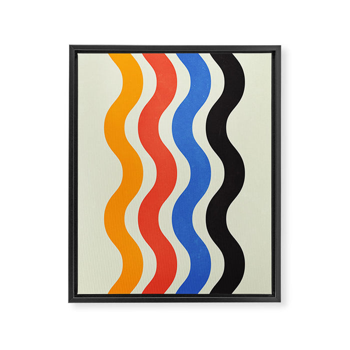 Bauhaus Waves Framed Canvas Print Gallery Image 1