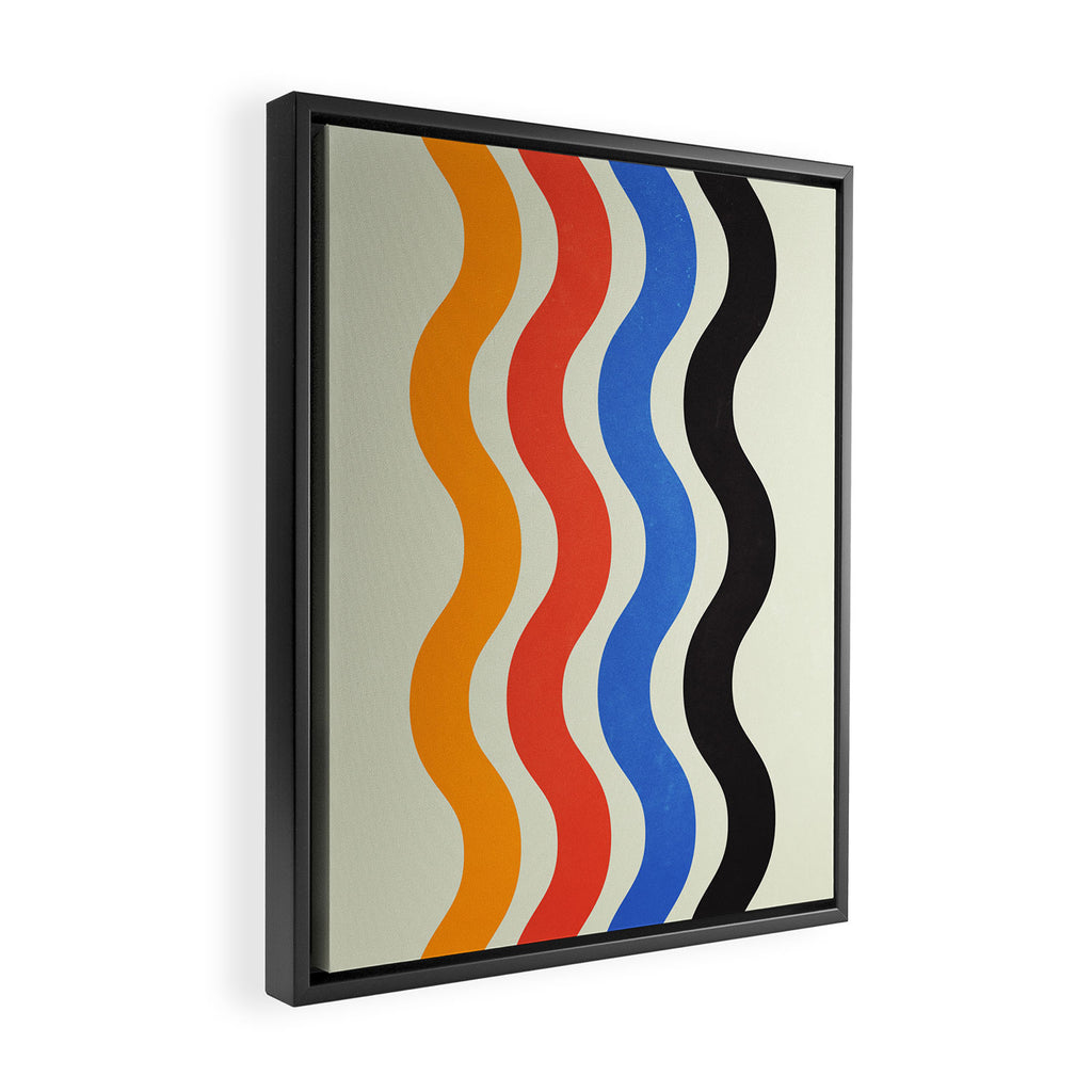 Bauhaus Waves Framed Canvas Print Gallery Image 2