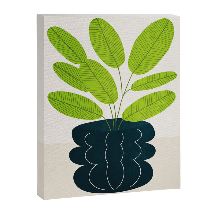 Black Pearl Vase & Spring Bud Leaves: Vases & Stuff 02 Canvas Print Gallery Image 1