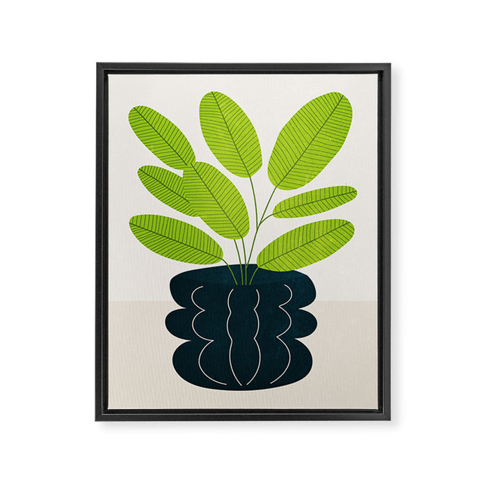 Black Pearl Vase & Spring Bud Leaves: Vases & Stuff 02 Framed Canvas Print Gallery Image 1