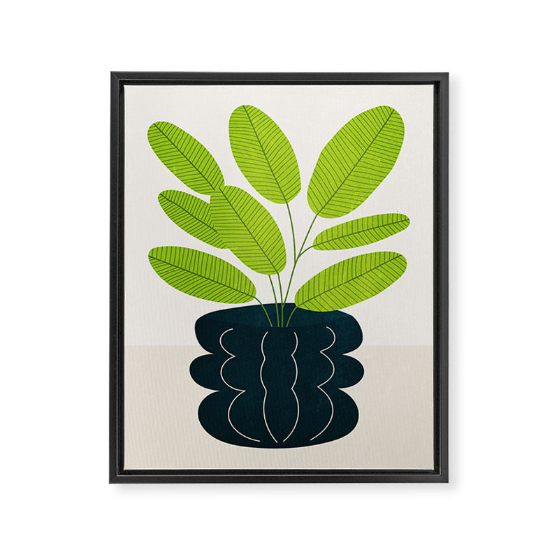 Black Pearl Vase & Spring Bud Leaves: Vases & Stuff 02 Framed Canvas Print Gallery Image 6