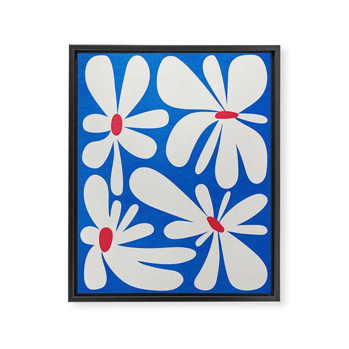 Bloom: Cobalt Blue Matisse Color Series 02 Framed Canvas Print Gallery Image 1