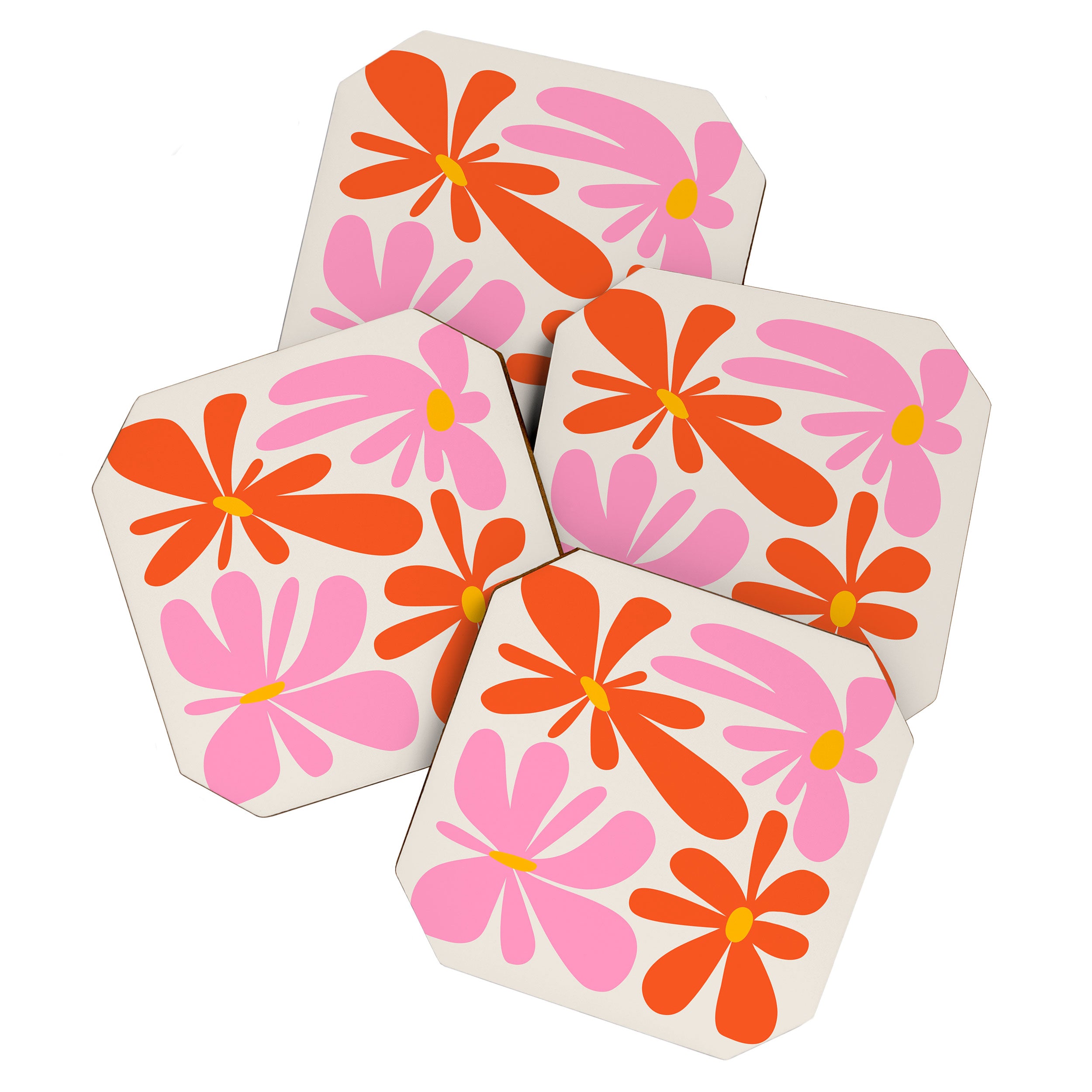 Bloom: Peach Matisse Color Series 04 Coaster Gallery Image 1