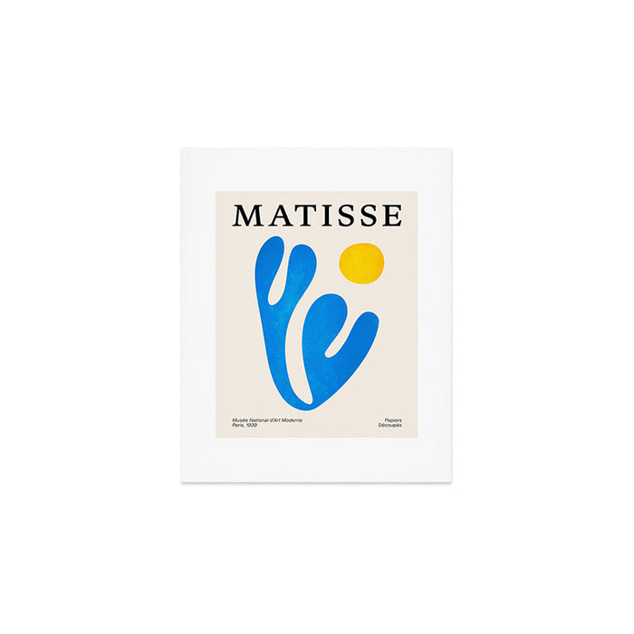 Blue Leaf & Sun: Matisse Paper Cutouts I Art Print Gallery Image 1