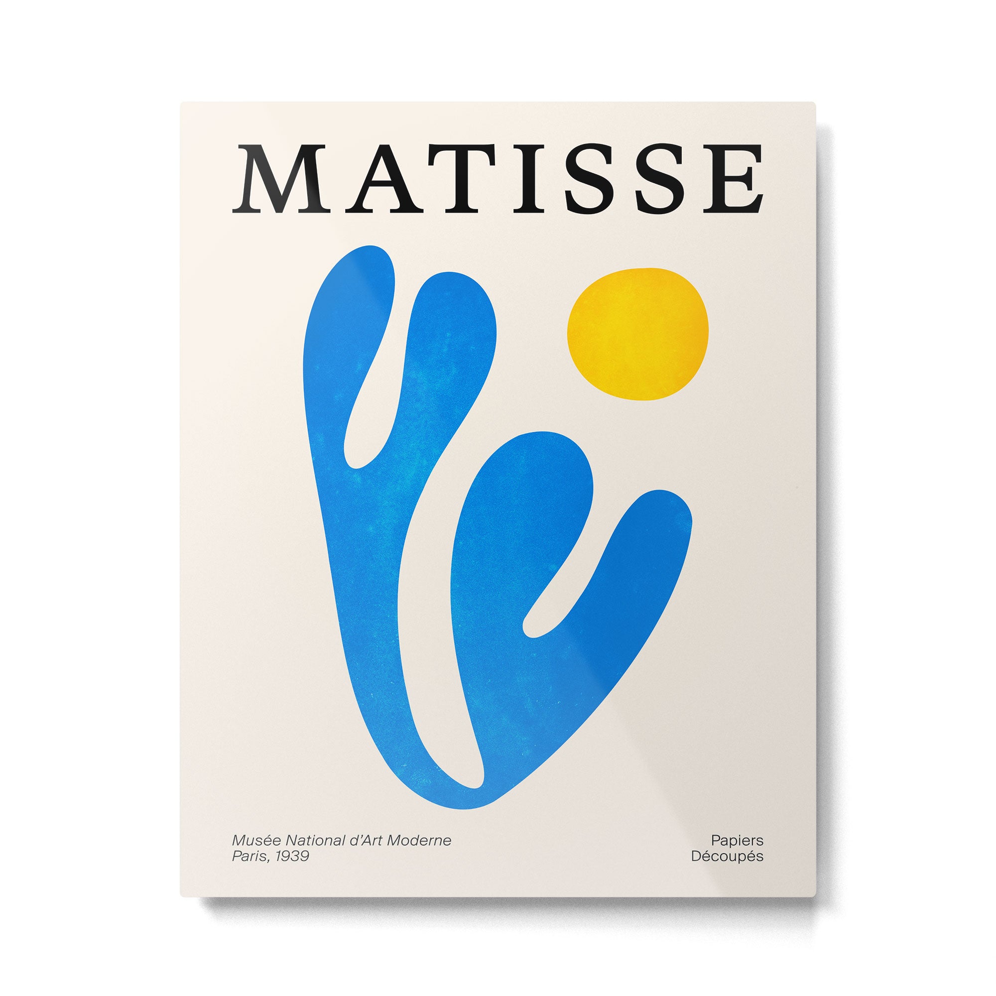 Blue Leaf & Sun: Matisse Paper Cutouts I Metal Print Gallery Image 4