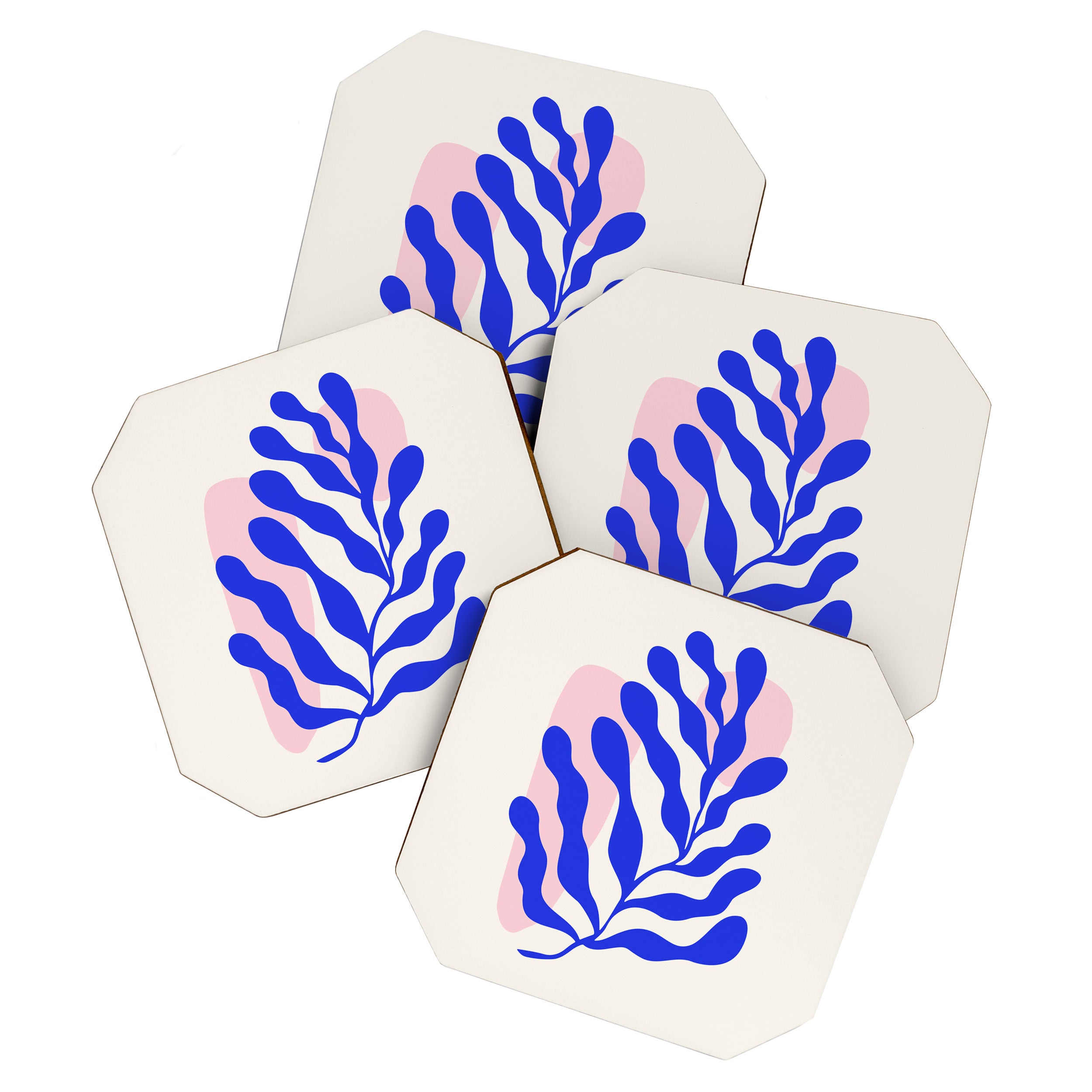 Blue Matisse Ferns Coaster Gallery Image 1