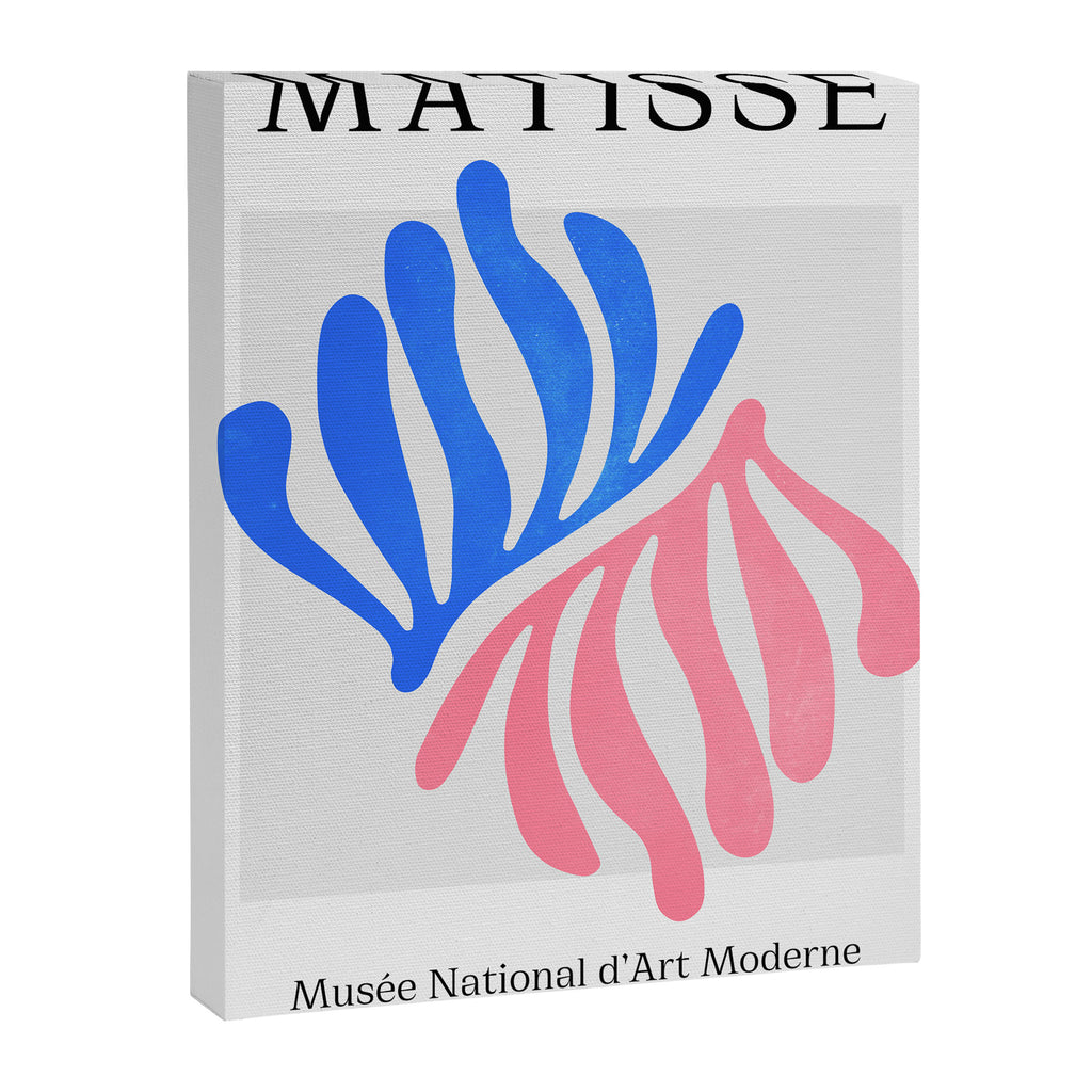 Blue & Pink Leaves: Matisse Series 01 Canvas Print Gallery Image 6