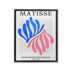 Blue & Pink Leaves: Matisse Series 01 Framed Canvas Print Gallery Image 6