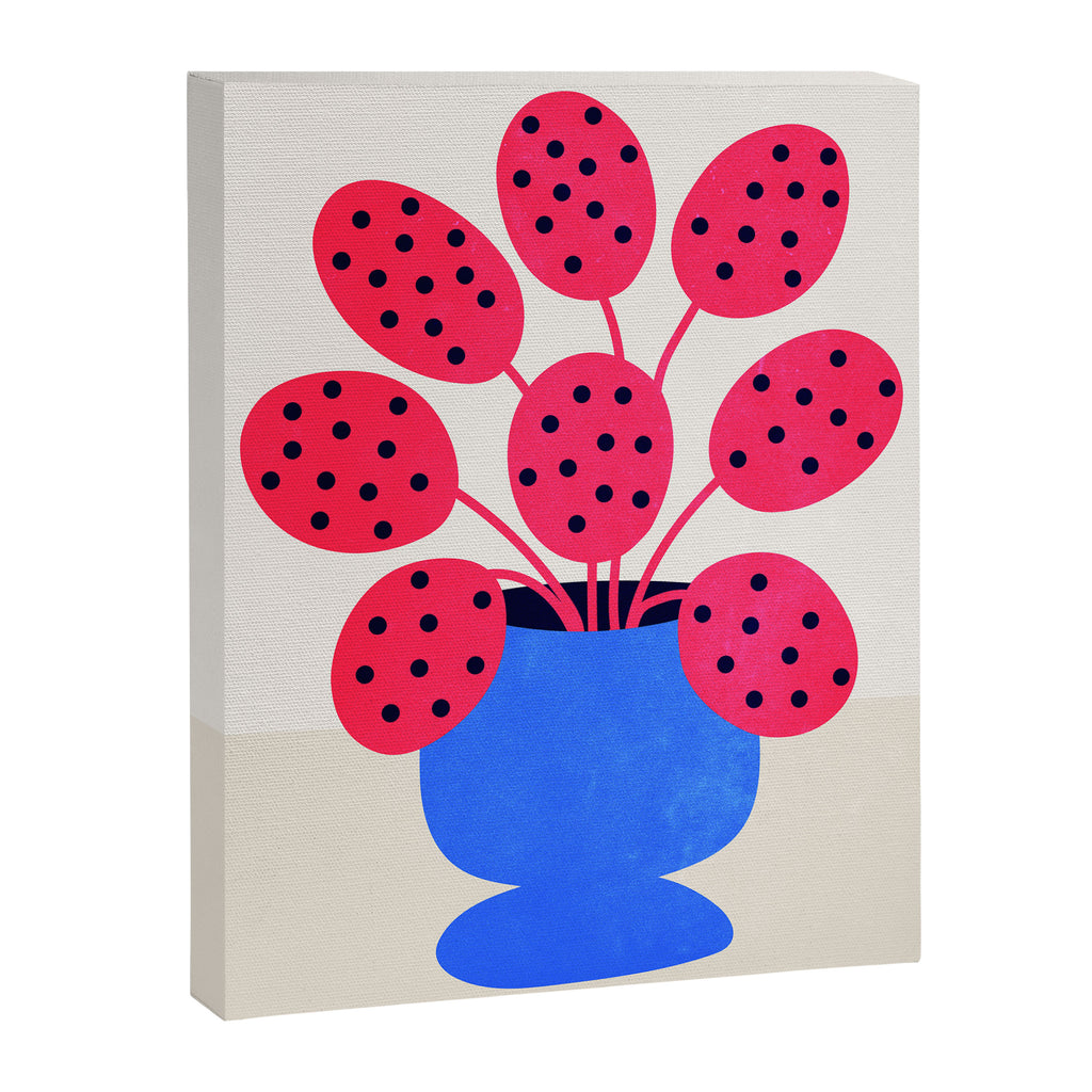 Blueberry Vase & French Fuchsia Leaves: Vases & Stuff 03 Canvas Print Gallery Image 6