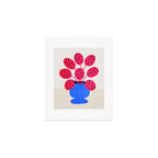 Blueberry Vase & French Fuchsia Leaves: Vases & Stuff 03 Art Print Gallery Image 1