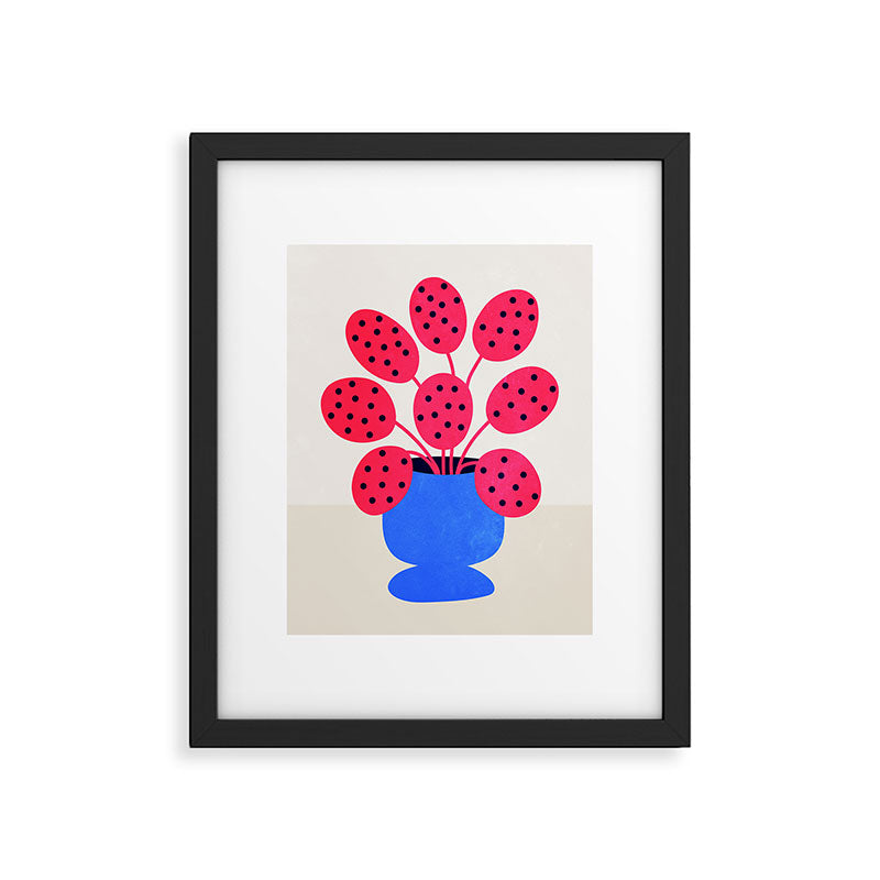 Blueberry Vase & French Fuchsia Leaves: Vases & Stuff 03 Framed Art Print Gallery Image 5