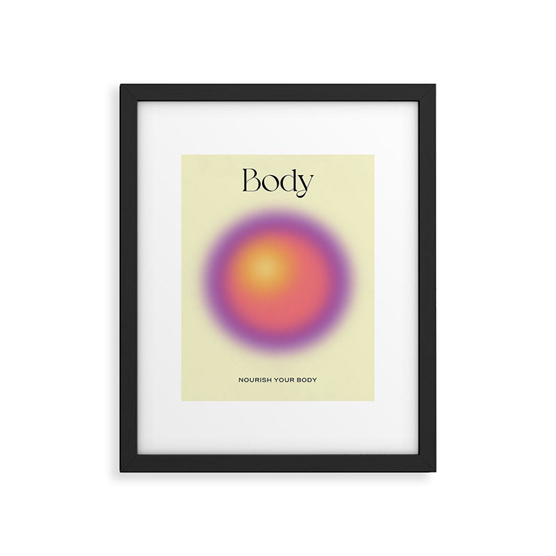 Body: Aura Gradient 02 Framed Art Print Gallery Image 5