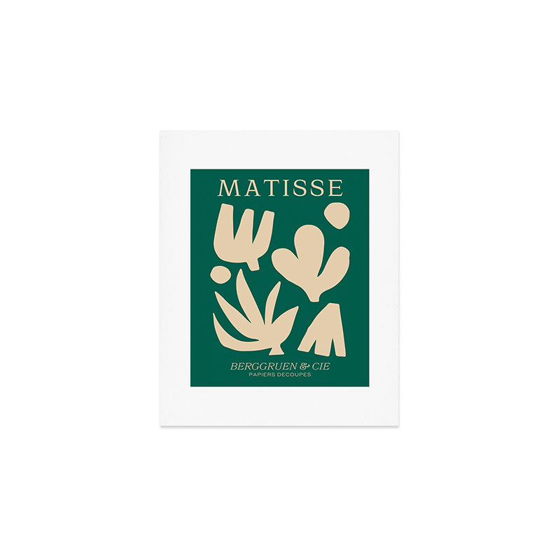 Bottle Green Collage: Paper Cutouts Matisse Edition Art Print Gallery Image 1