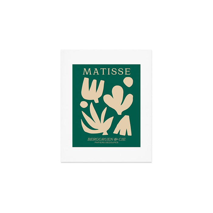 Bottle Green Collage: Paper Cutouts Matisse Edition Art Print Gallery Image 1