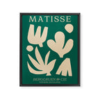 Bottle Green Collage: Paper Cutouts Matisse Edition Framed Canvas Print Gallery Image 6