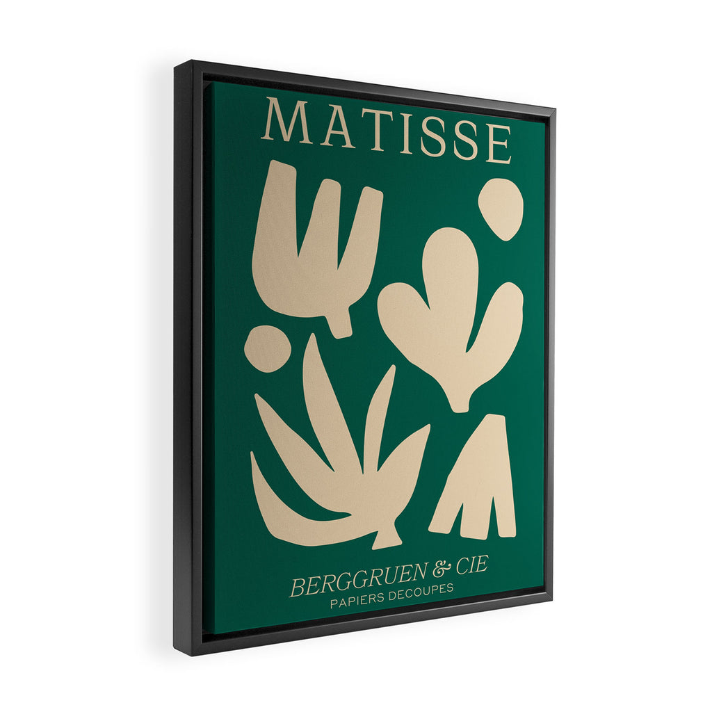 Bottle Green Collage: Paper Cutouts Matisse Edition Framed Canvas Print Gallery Image 2