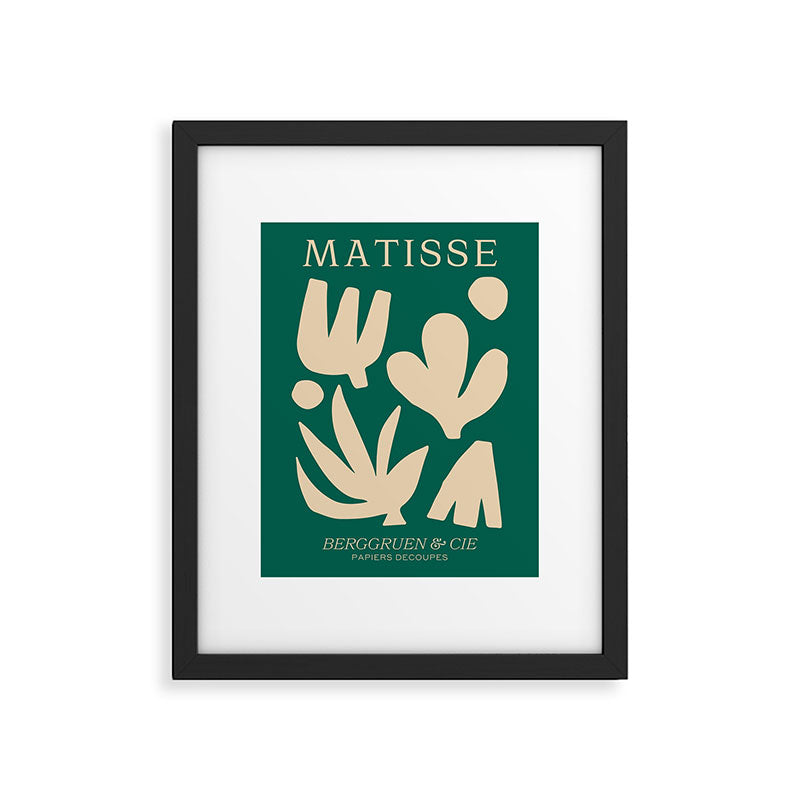 Bottle Green Collage: Paper Cutouts Matisse Edition Framed Art Print Gallery Image 4