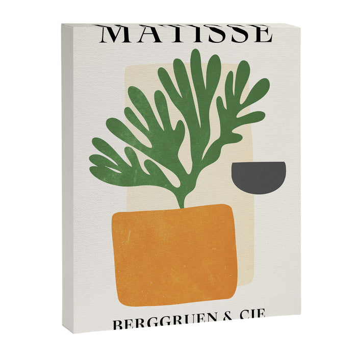 Bronze Vase & Leaves: Matisse Edition | Mid Century Series Canvas Print Gallery Image 1