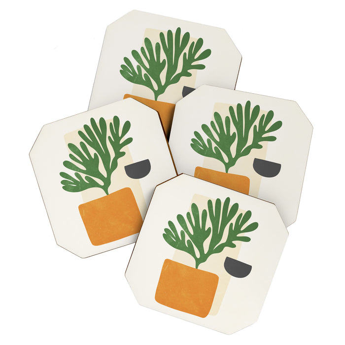 Bronze Vase & Leaves: Matisse Edition | Mid Century Series Coaster Gallery Image 1