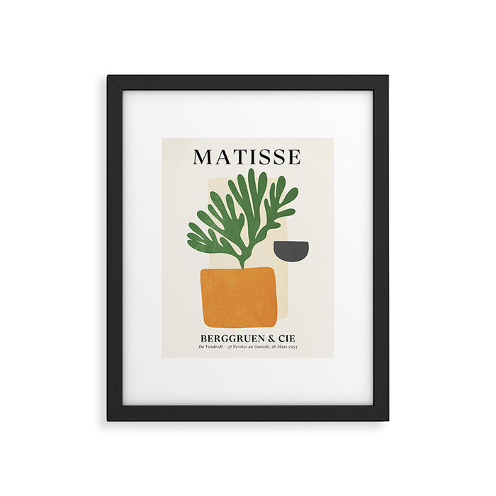 Bronze Vase & Leaves: Matisse Edition | Mid Century Series Framed Art Print Gallery Image 1