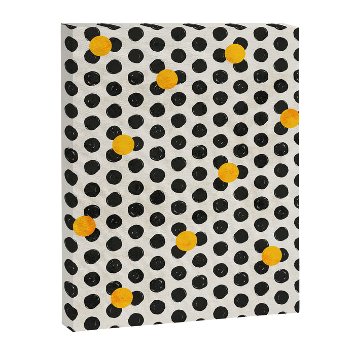 Brushed Strokes | Abstract Mid-Century Dots Pattern Canvas Print Gallery Image 1