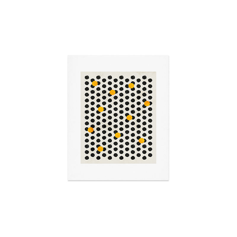 Brushed Strokes | Abstract Mid-Century Dots Pattern Art Print Gallery Image 1
