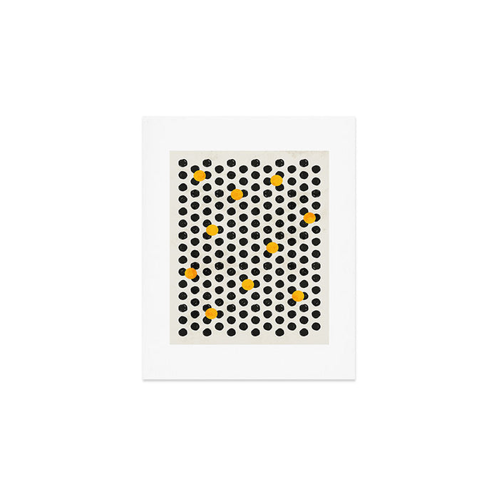 Brushed Strokes | Abstract Mid-Century Dots Pattern Art Print Gallery Image 1