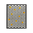 Brushed Strokes | Abstract Mid-Century Dots Pattern Framed Canvas Print Gallery Image 6