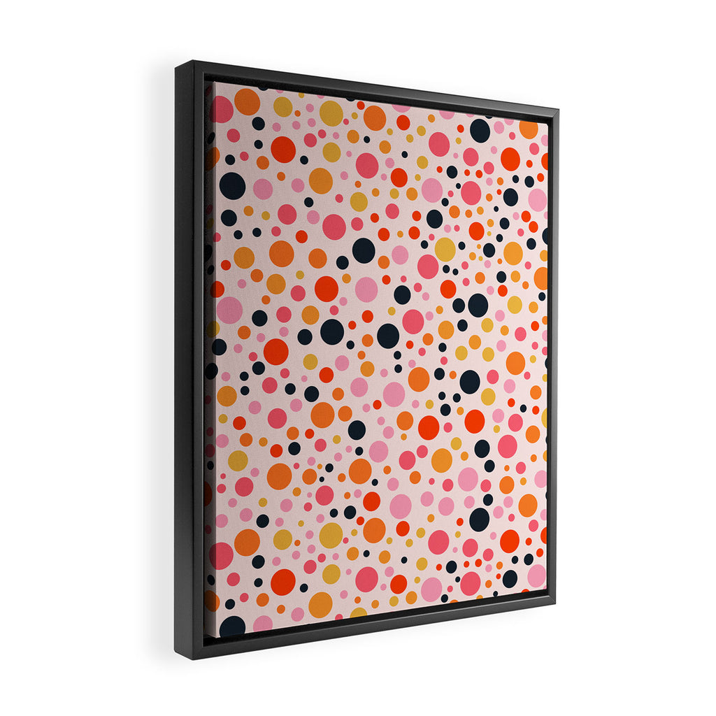 Bubbles: PATTERN 09 | The Peach Edition Framed Canvas Print Gallery Image 2