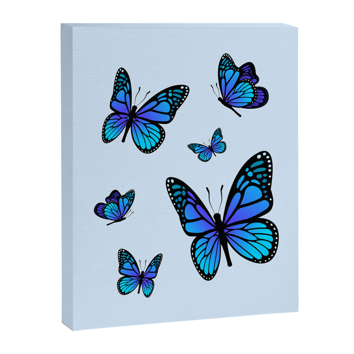 Butterfly Blues | Blue Morpho Butterflies Collage Canvas Print Gallery Image 1