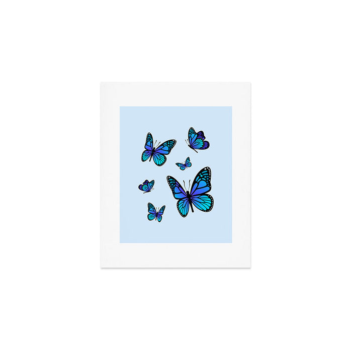 Butterfly Blues | Blue Morpho Butterflies Collage Art Print Gallery Image 1