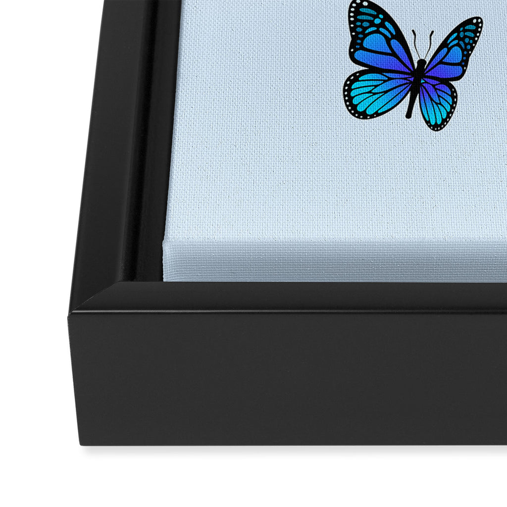 Butterfly Blues | Blue Morpho Butterflies Collage Framed Canvas Print Gallery Image 3