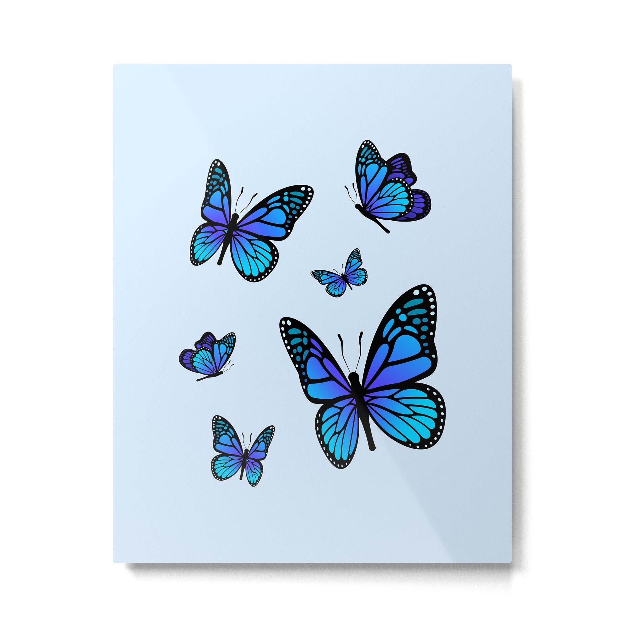 Butterfly Blues | Blue Morpho Butterflies Collage Metal Print Gallery Image 4