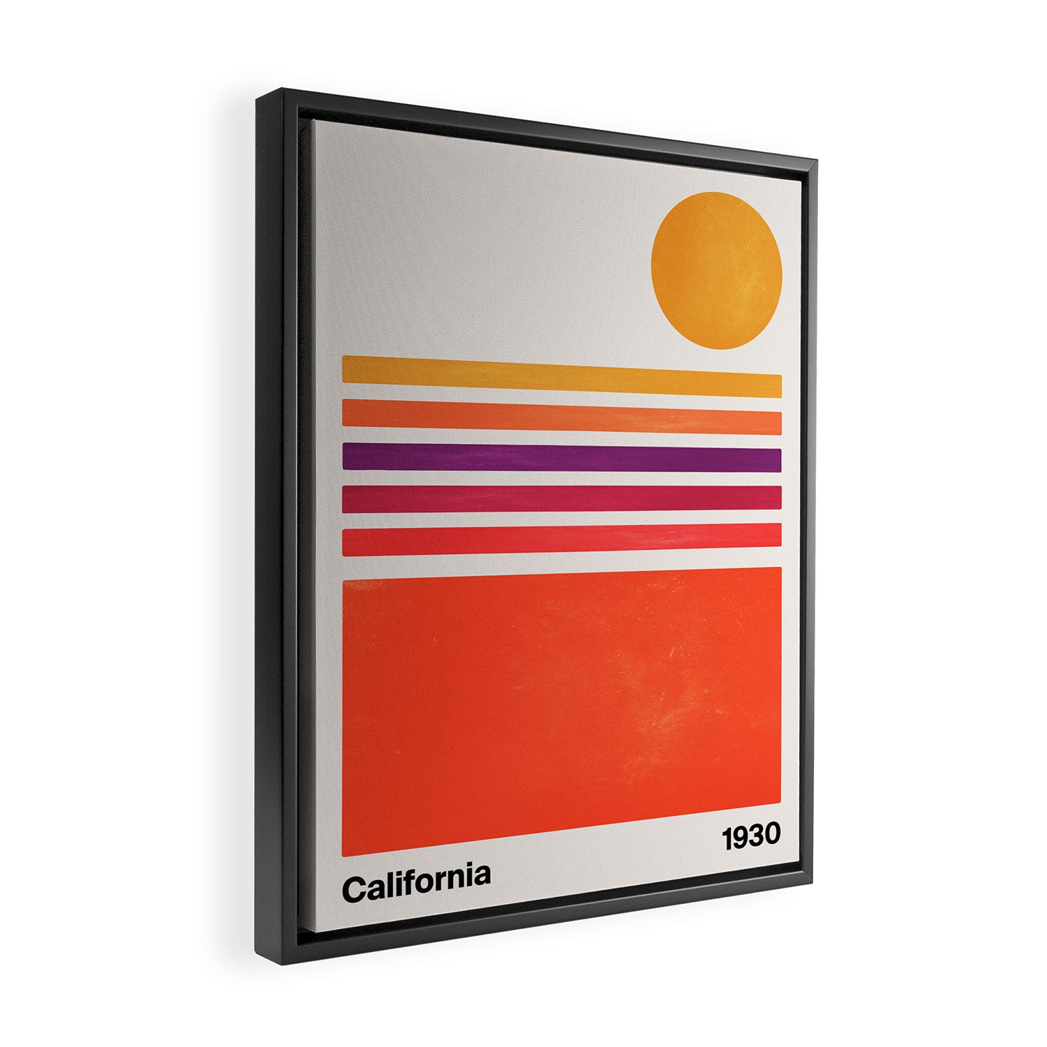 California Sunrise Framed Canvas Print Gallery Image 2