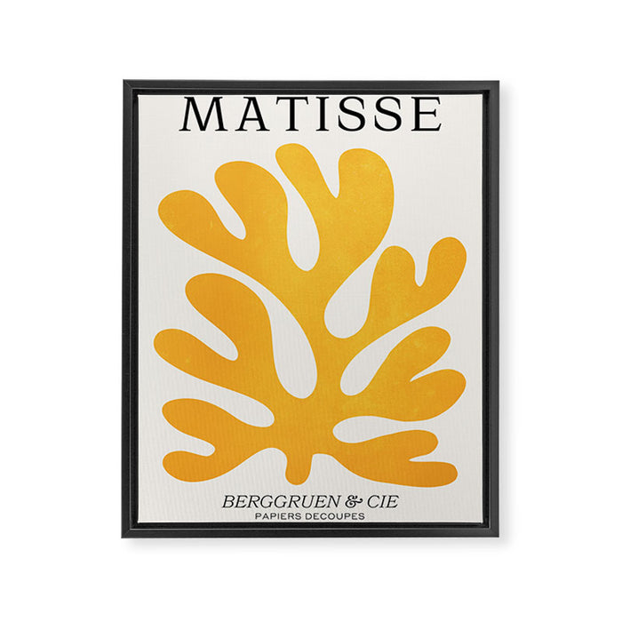 Canary Leaf: Matisse Color Paper Cutouts 04 Framed Canvas Print Gallery Image 1