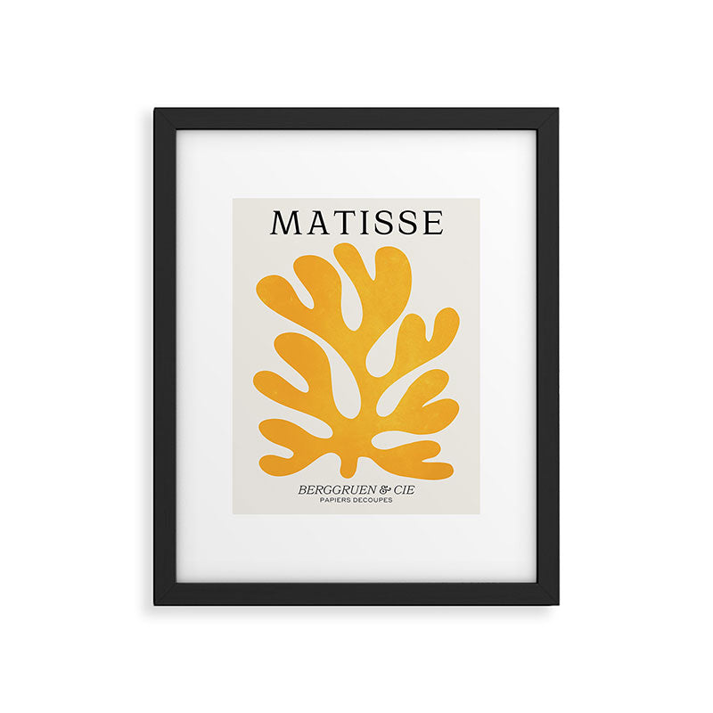 Canary Leaf: Matisse Color Paper Cutouts 04 Framed Art Print Gallery Image 5