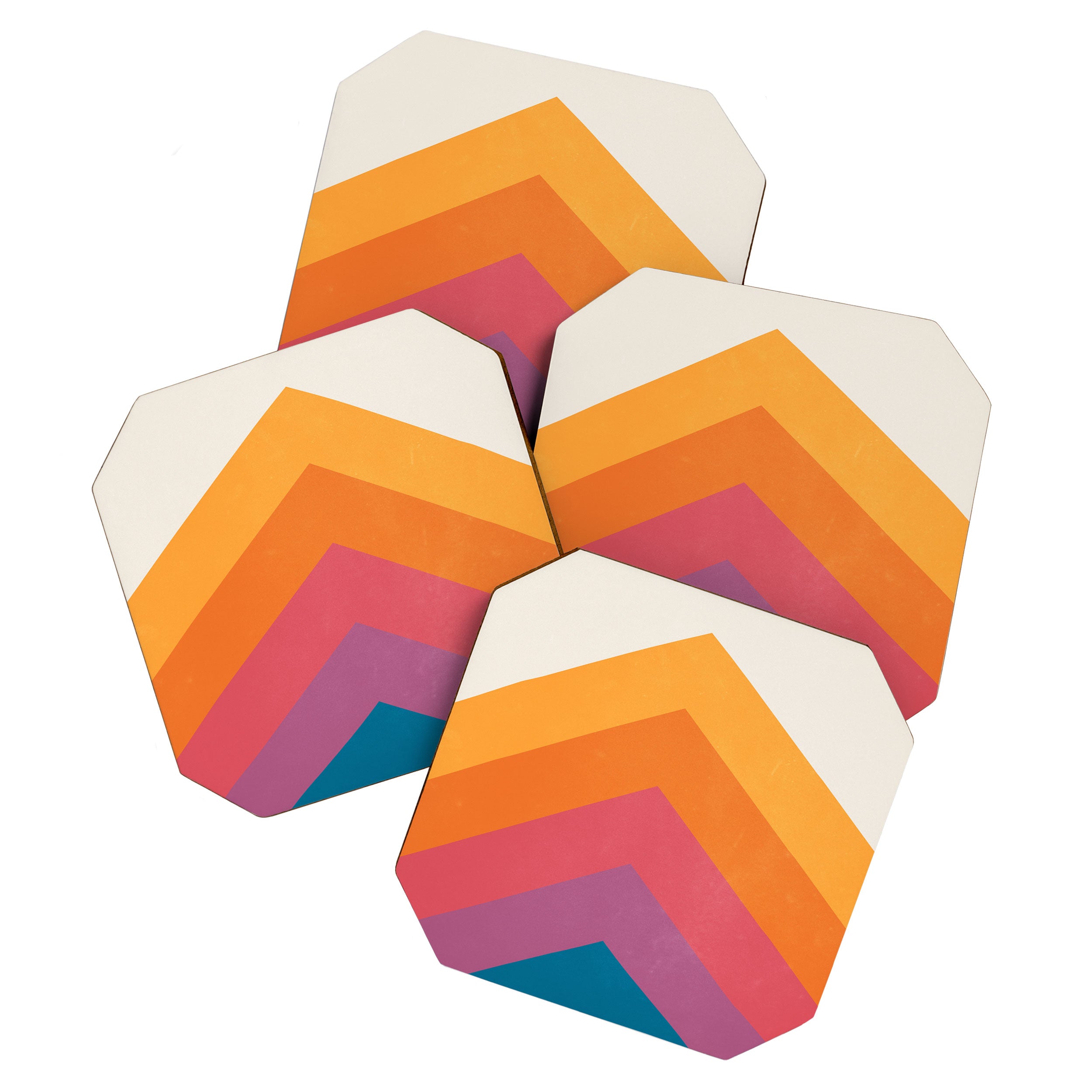 Candy Chevrons: Vintage 80s California Edition Coaster Gallery Image 1