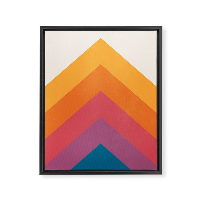 Candy Chevrons: Vintage 80s California Edition Framed Canvas Print Gallery Image 1