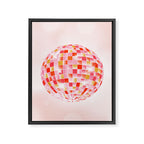 Candy Funk | Disco Ball: Peach Edition Framed Canvas Print Gallery Image 6