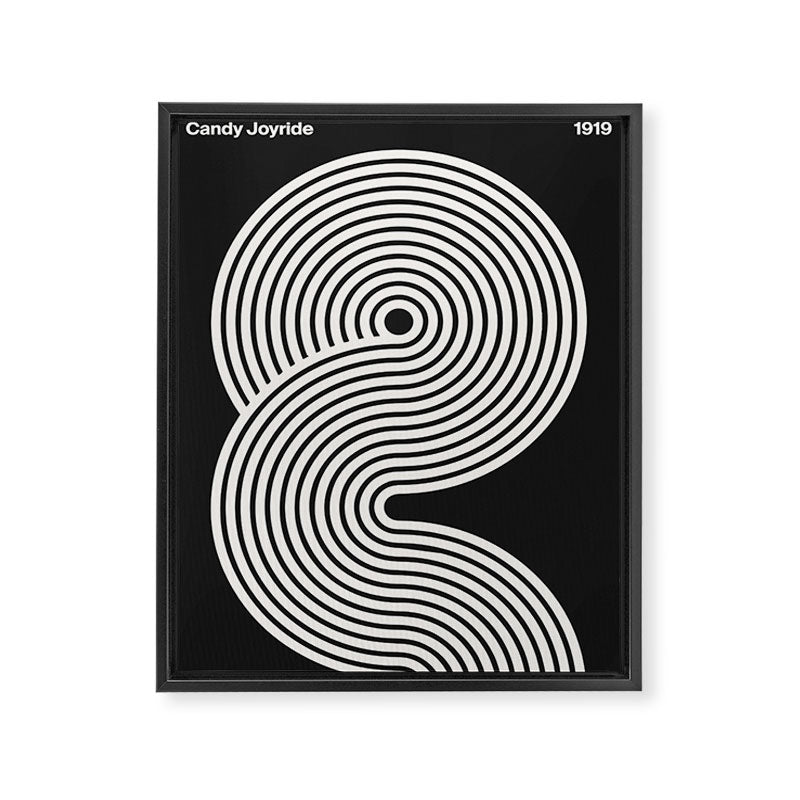 Candy Joyride: Black & White Edition Framed Canvas Print Gallery Image 6