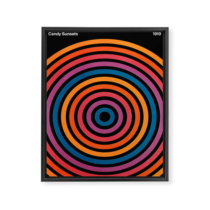 Candy Sunsets: California Night Edition Framed Canvas Print Gallery Image 1